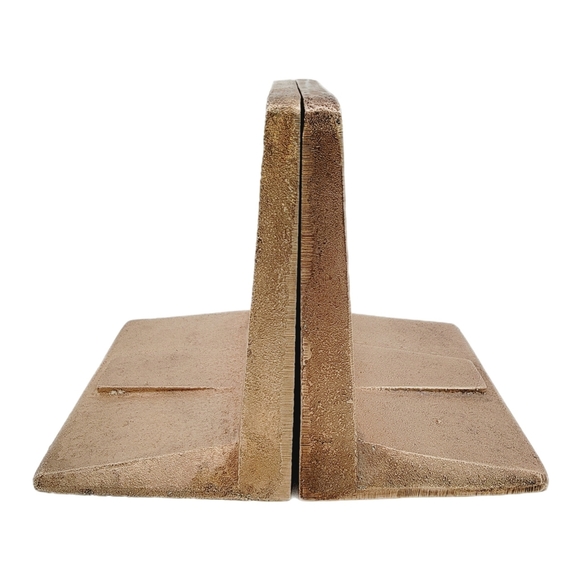 Vintage Free Mason Masonic Bronze Bookends Grand Architect Square & Compass - Picture 4 of 7